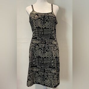 Barfani Womens Geometric Sleeveless Tropical Hawaiian Dress Size S